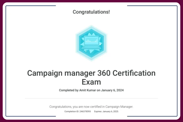 Amit Kumar 360 Certification